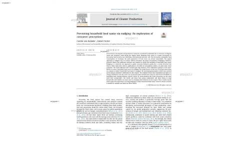 Preventing household food waste via nudging: An exploration of consumer perceptions